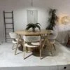 Barcelona – 7 PCE | Dining Set | Natural Round Dining Table with 6 dining chairs