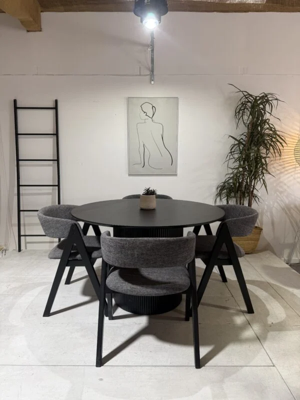 Munich - 5 PCE, Dining Set, Black – view 6