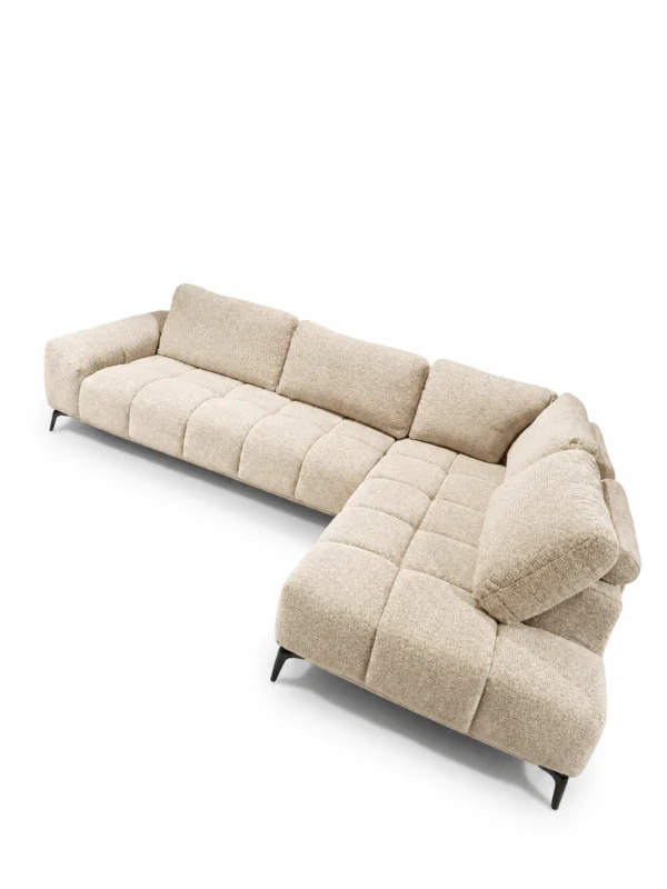 Odette Beige Fabric Sofa RHF – view 2