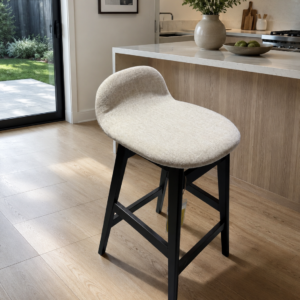 Murphy - Bar Stool | Beige with Black legs