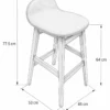 Murphy - Bar Stool, Beige with Black legs – view 7