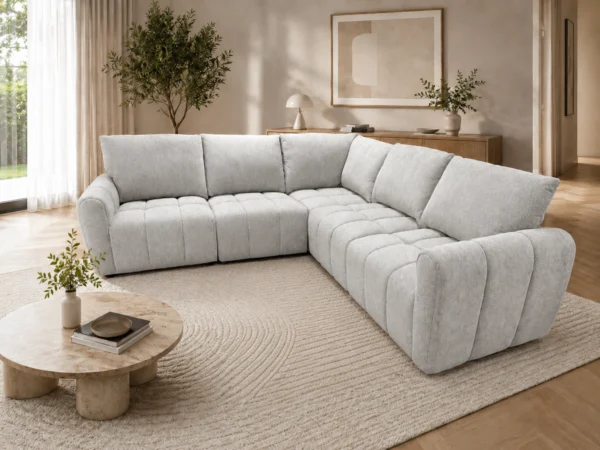 Armadale Grey Fabric Corner Sofa
