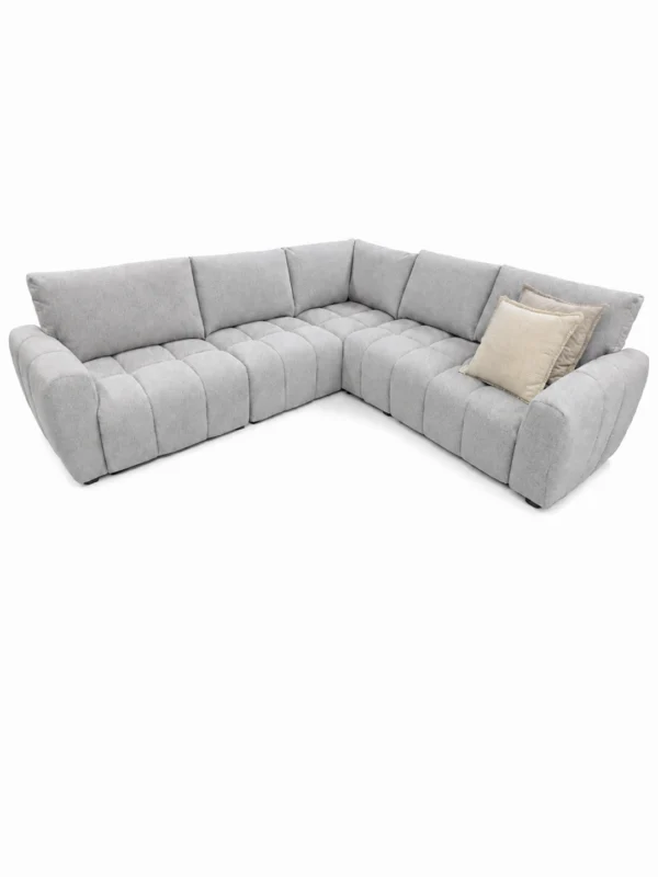 Armadale Grey Fabric Corner Sofa – view 5