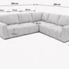 Armadale Grey Fabric Corner Sofa – view 4