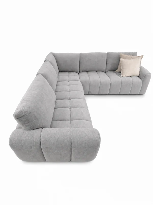 Armadale Grey Fabric Corner Sofa – view 6