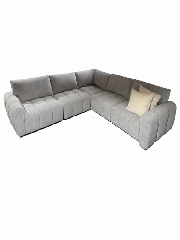Armadale Grey Fabric Corner Sofa – view 7