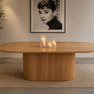 Marina 200cm Natural Oval Dining Table | Modern Dining Tables Melbourne