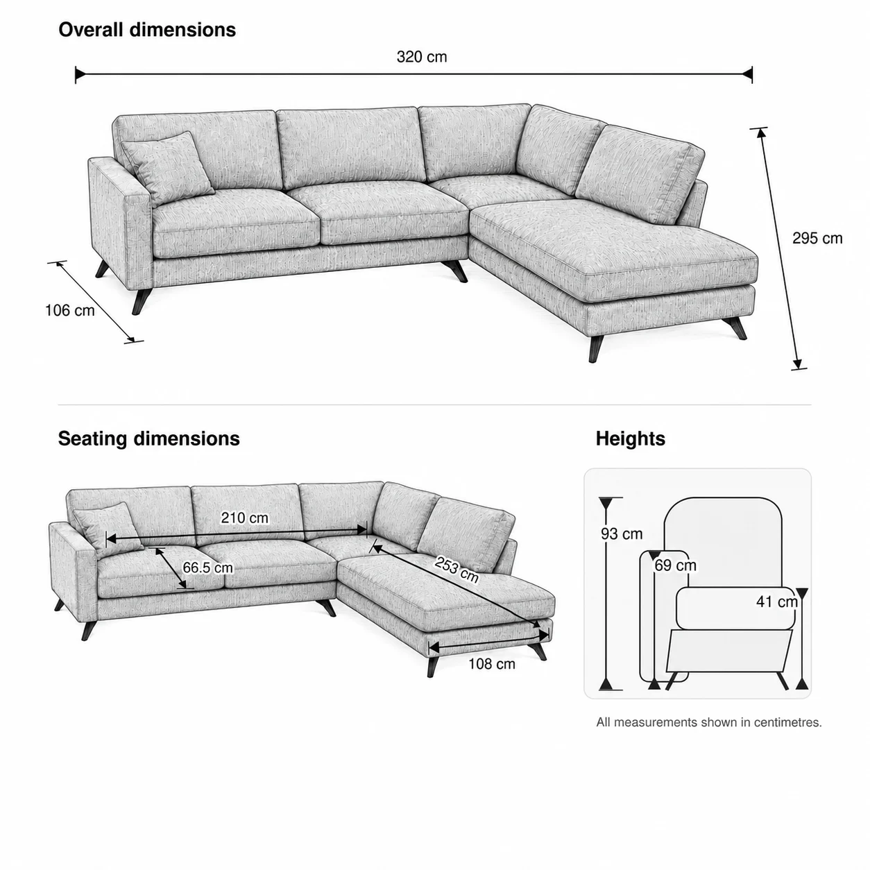 San Remo RHF Beige Fabric Corner Sofa | Modern L-Shaped Lounge