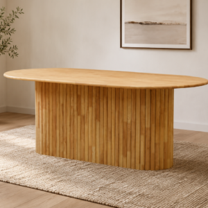 Marina 240cm Natural Oval Dining Table | Modern Dining Tables Melbourne