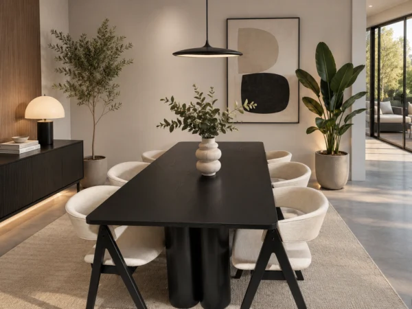 Chicago – 7 PCE | Dining Set | Black Dining Table with 6 dining chairs