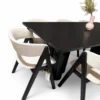 Chicago – 7 PCE | Dining Set | Black Dining Table with 6 dining chairs