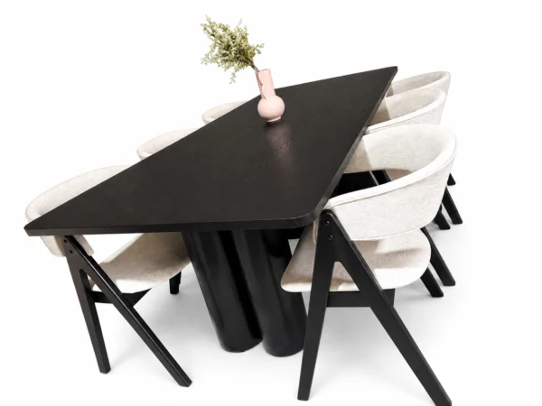 Chicago – 7 PCE | Dining Set | Black Dining Table with 6 dining chairs