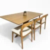 Stockholm – 7 PCE | Dining Set | Walnut Dining table with Handmade Oak chairs