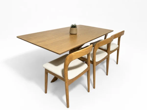 Stockholm – 7 PCE | Dining Set | Walnut Dining table with Handmade Oak chairs