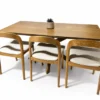 Stockholm – 7 PCE | Dining Set | Walnut Dining table with Handmade Oak chairs