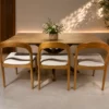 Stockholm – 7 PCE | Dining Set | Walnut Dining table with Handmade Oak chairs
