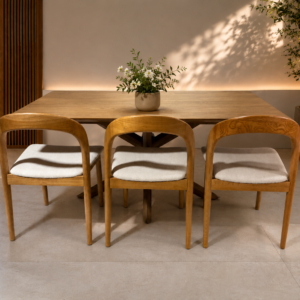 Stockholm - 7 PCE | Dining Set | Walnut Dining table with Handmade Oak chairs