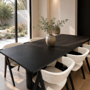 Chicago - 9 PCE | Dining Set | Black Dining Table with 8 dining chairs