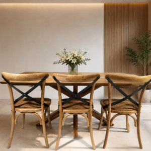 Copenhagen - 7 PCE | Dining Set | Walnut Dining table with 06 Handmade chairs