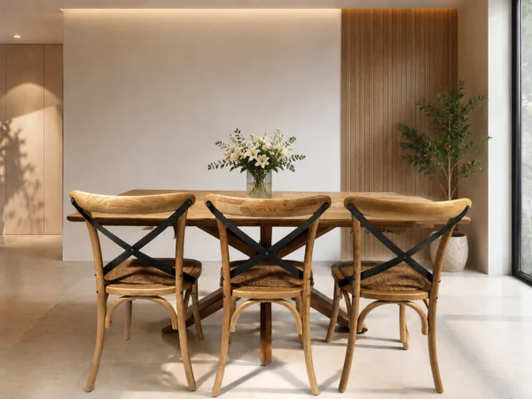 Copenhagen โ 7 PCE | Dining Set | Walnut Dining table with 06 Handmade chairs