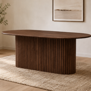 Marina Walnut Oval Dining Table | Modern Dining Tables Melbourne