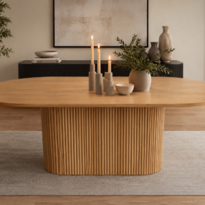 Marina 200cm Natural Oval Dining Table | Modern Dining Tables Melbourne