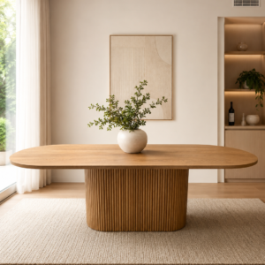 Marina 240cm Natural Oval Dining Table | Modern Dining Tables Melbourne