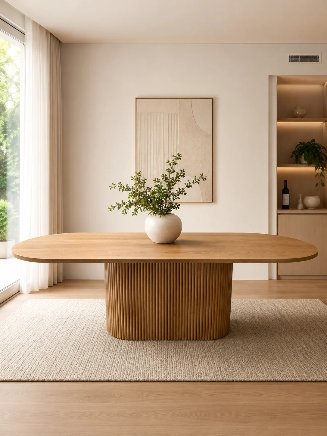 Marina 240cm Natural Oval Dining Table