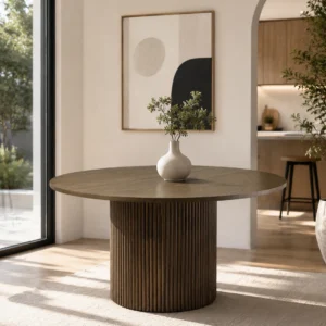 Marina - 120cm | Walnut Round Dining Table