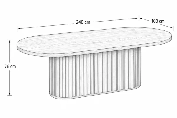 Bern 7 Piece Dining Set, Walnut Dining Table & 6 Beige Fabric chairs – view 4