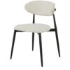 Montreal 5 Piece Round Dining Set | Black Table & Beige Fabric Chairs