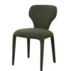 Calgary 5 Piece Round Dining Set | Black Table & Olive Green Chairs