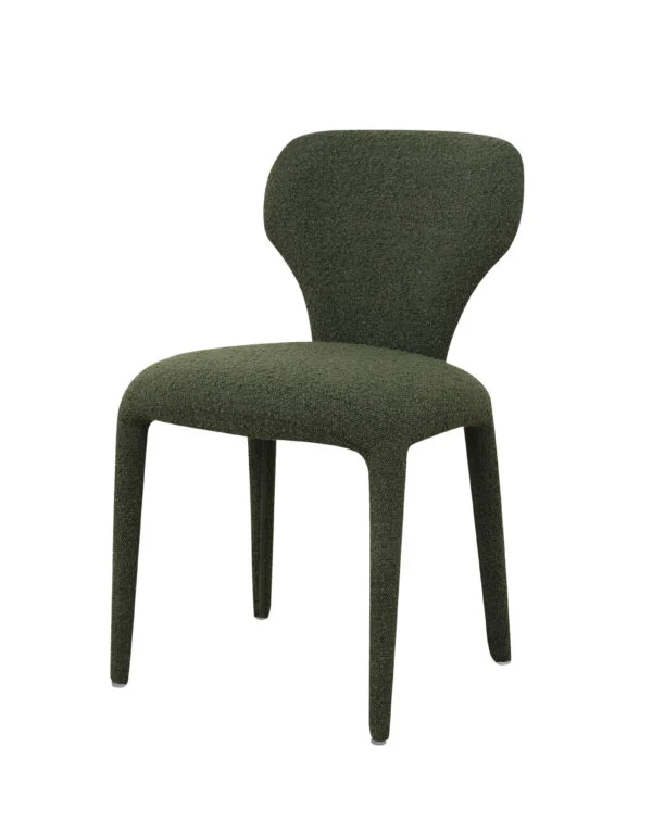 Calgary 5 Piece Round Dining Set | Black Table & Olive Green Chairs