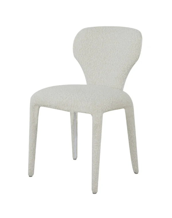 Sandriham 7 Piece Extendable Dining Set | Natural Table & White Fabric Chairs