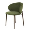 Calabria 7 Piece Dining Set | Extendable Walnut Table & Olive Green Chairs