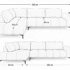 Odette Beige Fabric Sofa LHF – view 2