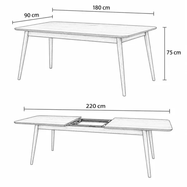 Catania 7 Piece Extendable Dining Set | Natural Table & Sage Green Chairs
