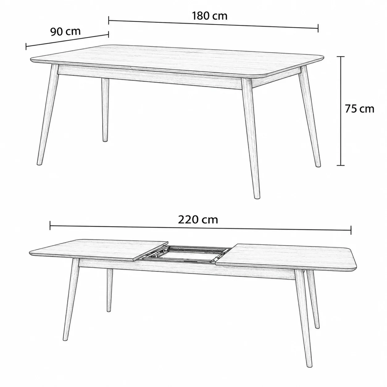 Catania 7 Piece Extendable Dining Set | Natural Table & Sage Green Chairs
