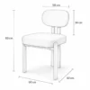Bologna 7 Piece Dining Set | 160cm Dining Table & 6 Beige Fabric Chairs