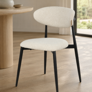 Lou - Dining Chairs | Metal Frame | Beige Black