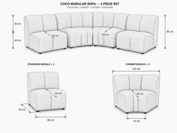 Coco Top Grain Leather Sofa – Premium Cowhide Leather Modular Lounge