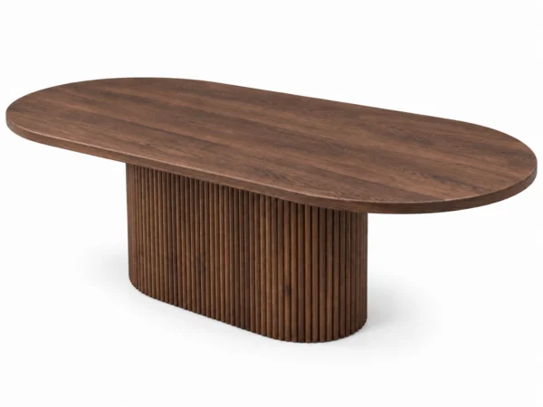 Marina 200cm Walnut Oval Dining Table – view 2