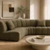 Coco Green Fabric Sofa – Modern Corner Lounge