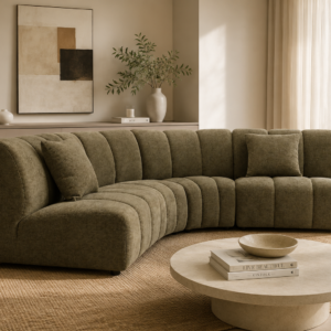 Coco Green Fabric Sofa – Modern Corner Lounge