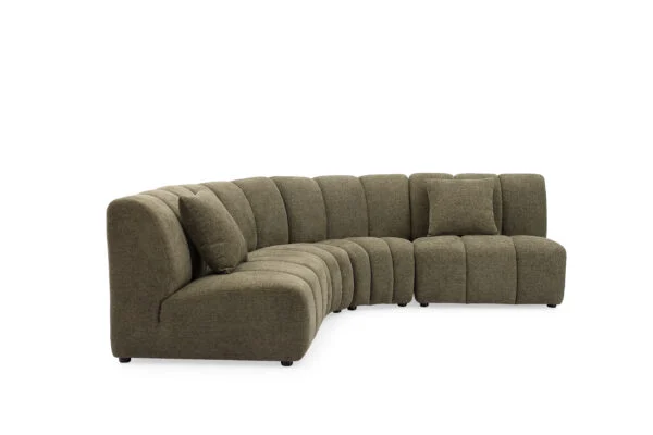 Coco Green Fabric Sofa – Modern Corner Lounge