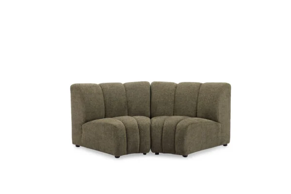 Coco Green Fabric Sofa – Modern Corner Lounge