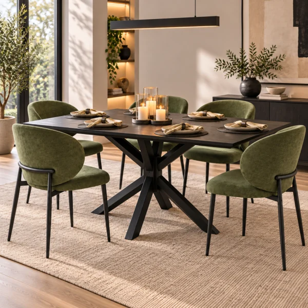 Queenstown 7 Piece Dining Set | Olive Green Chairs Melbourne