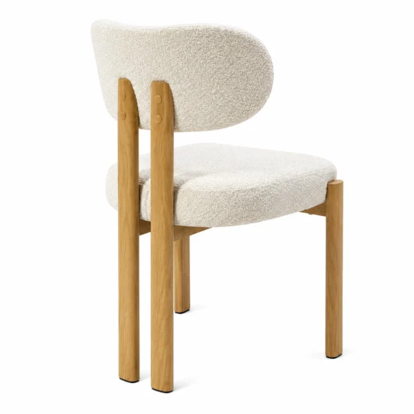 Kun Beige Bouclé Dining Chair | Natural Legs Melbourne
