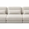 Ashley 3 Seater Modular Fabric Sofa with Ottoman – Beige
