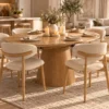 Dresden 7 Piece Extendable Dining Set | Natural Table & Natural Chairs
